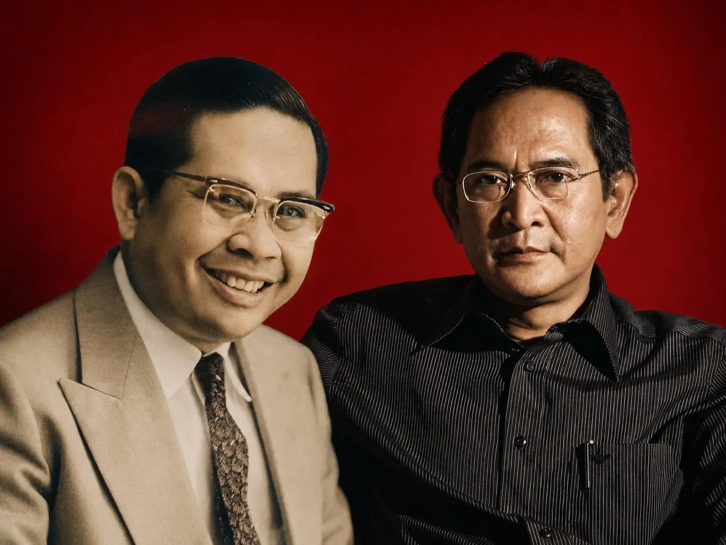 Foto Pak A Kasoem dengan Pak Hatta Kasoem
