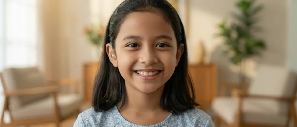 Girl smiling